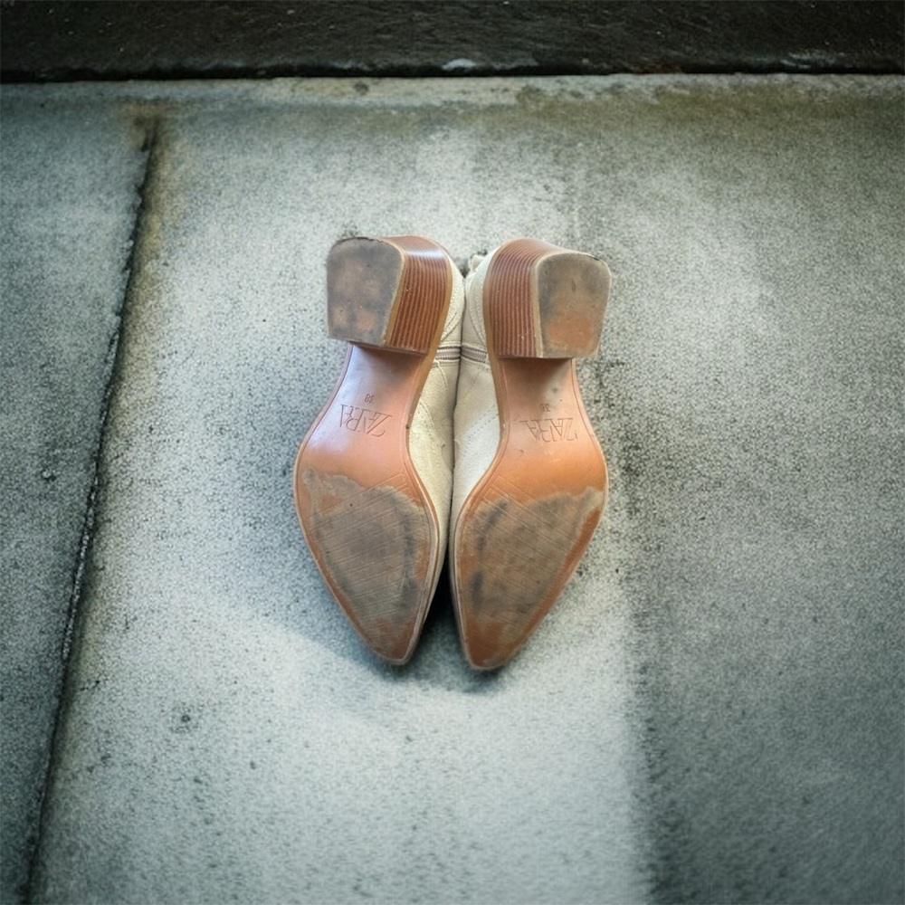 Zara suede cowboy booties, Size 38 (7.5) - Picture 7 of 7